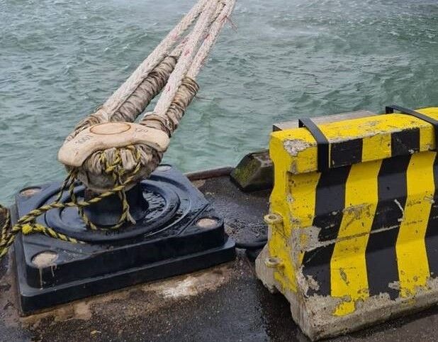 Smart Bollard during storm